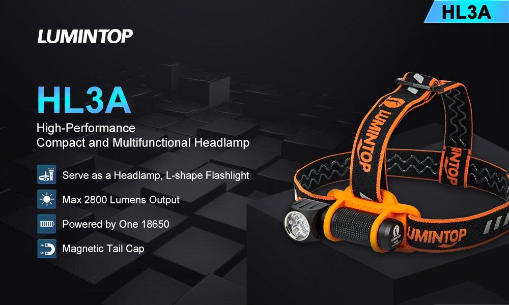 【新品】LUMINTOP HL3A LEDライト　2800ルーメンヘッドライト HL3A - Lumintop